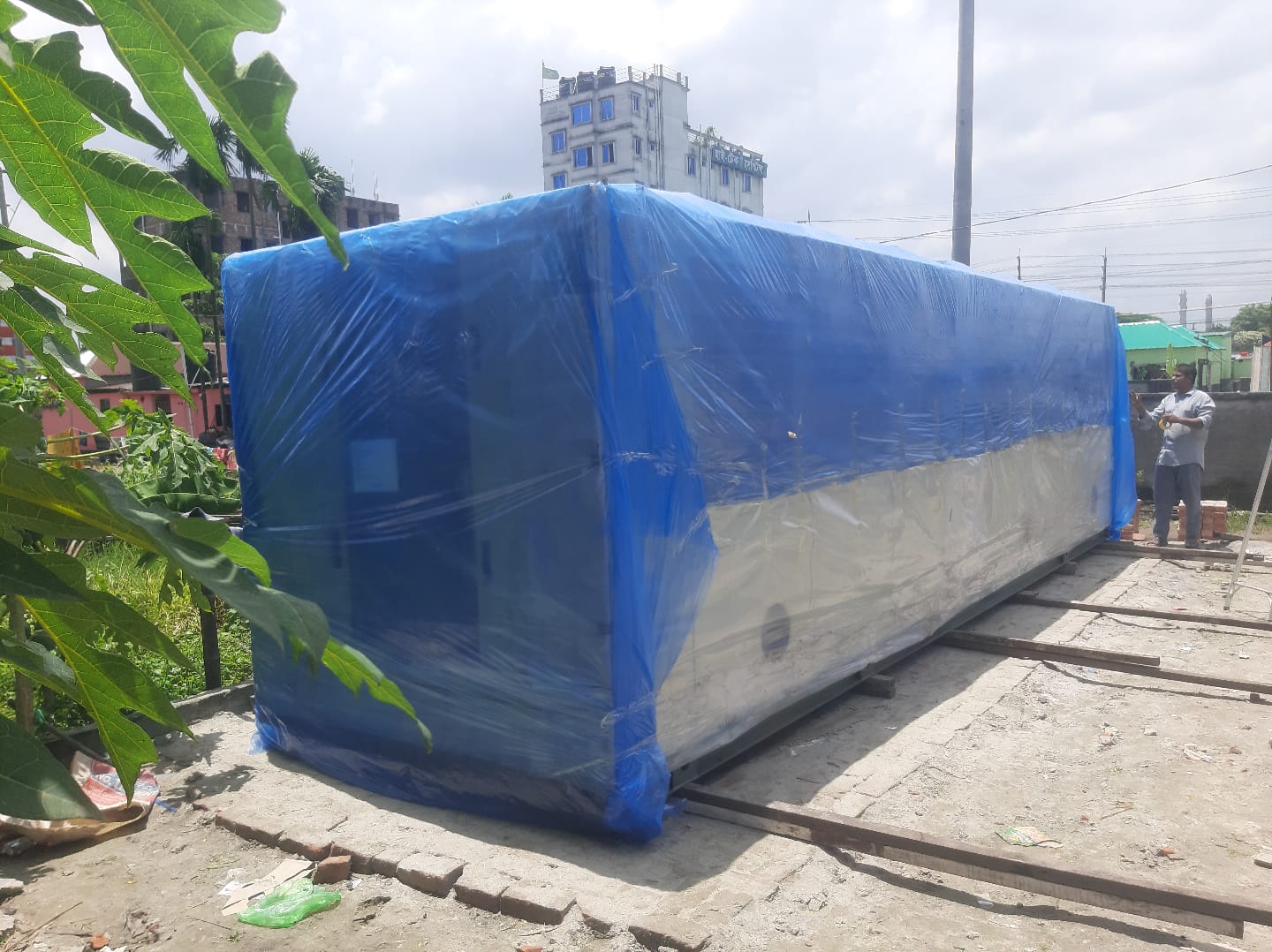 HVAC equipment arriving for the Lab One Hospital project